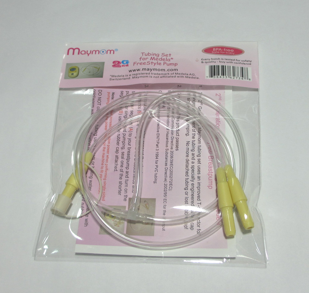 Maymom Tubing Set For Medela Freestyle Breastpump; Can replace Medela Freestyle Tubing; in Retail Packaging